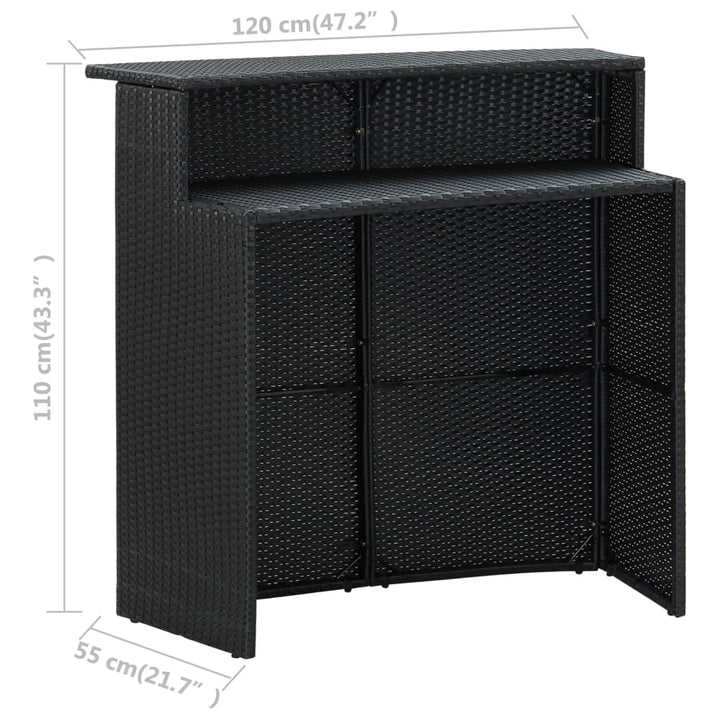 Ensemble De Bar De Jardin Avec Coussins 4 Pcs