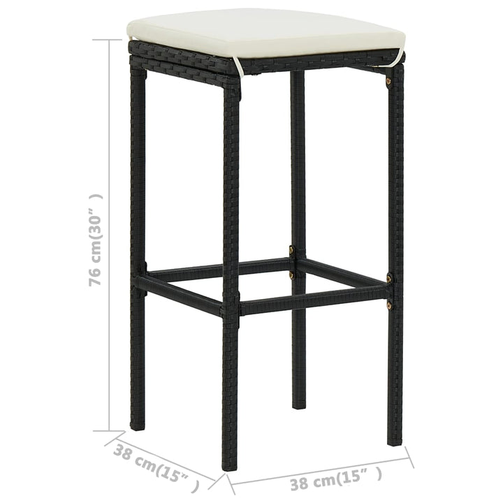 Ensemble De Bar De Jardin Avec Coussins 4 Pcs