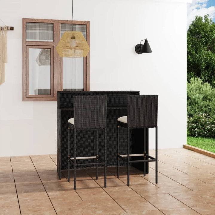 Ensemble De Bar De Jardin Avec Coussins 5 Pcs
