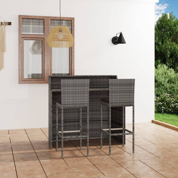 Ensemble De Bar De Jardin Avec Coussins 5 Pcs