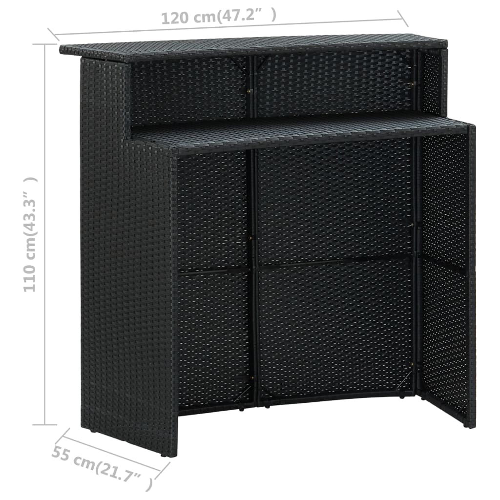Ensemble De Bar De Jardin Avec Coussins 5 Pcs