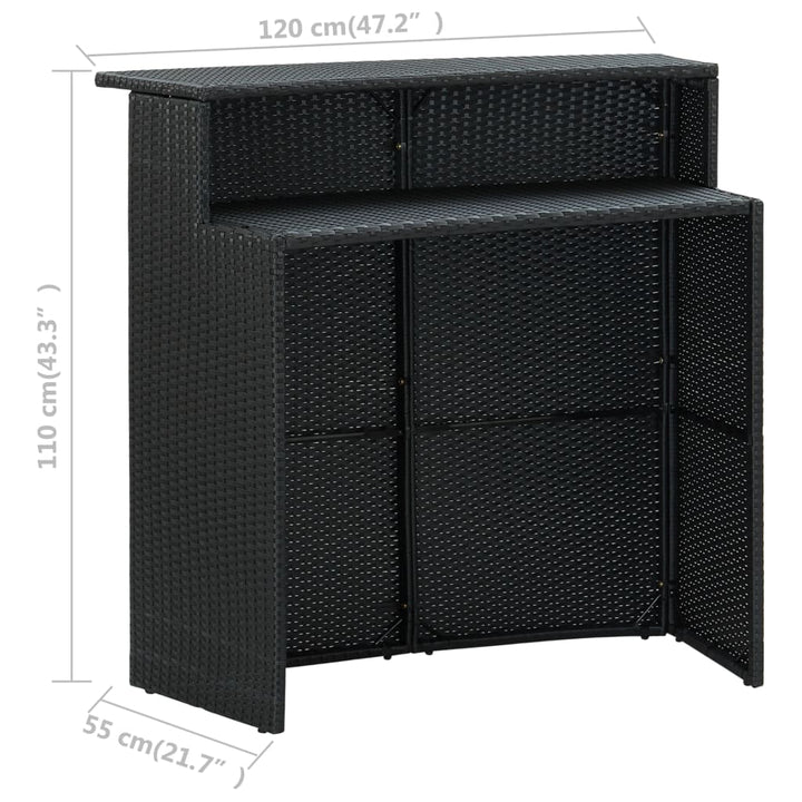 Ensemble De Bar De Jardin Avec Coussins 5 Pcs