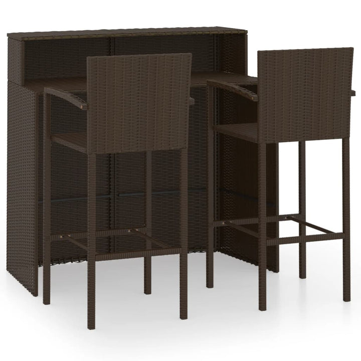Ensemble De Bar De Jardin 3 Pcs