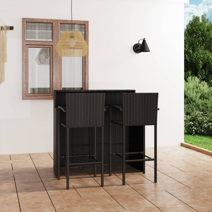 Ensemble De Bar De Jardin 3 Pcs