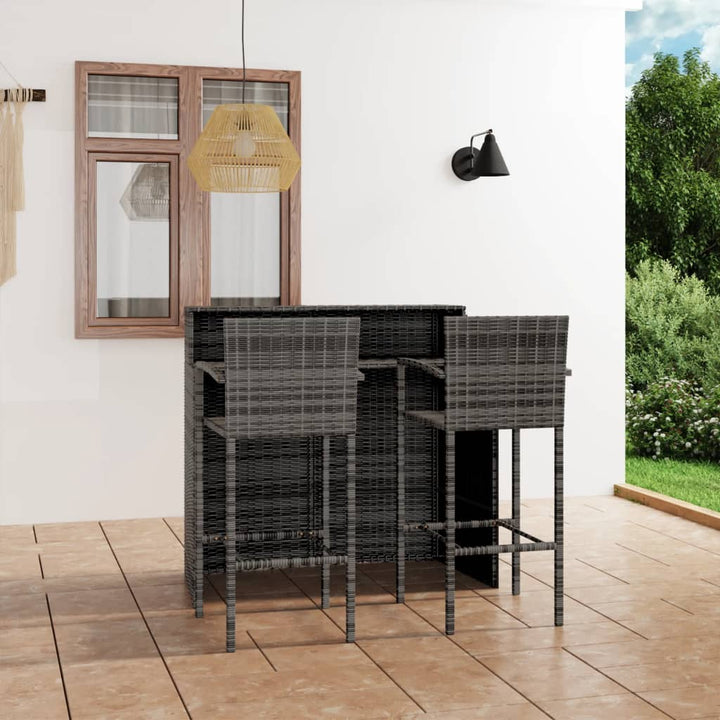 Ensemble De Bar De Jardin 3 Pcs