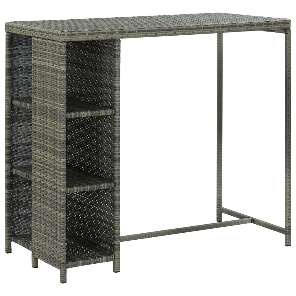 Ensemble De Bar De Jardin 5 Pcs Et Coussins Résine Tressée