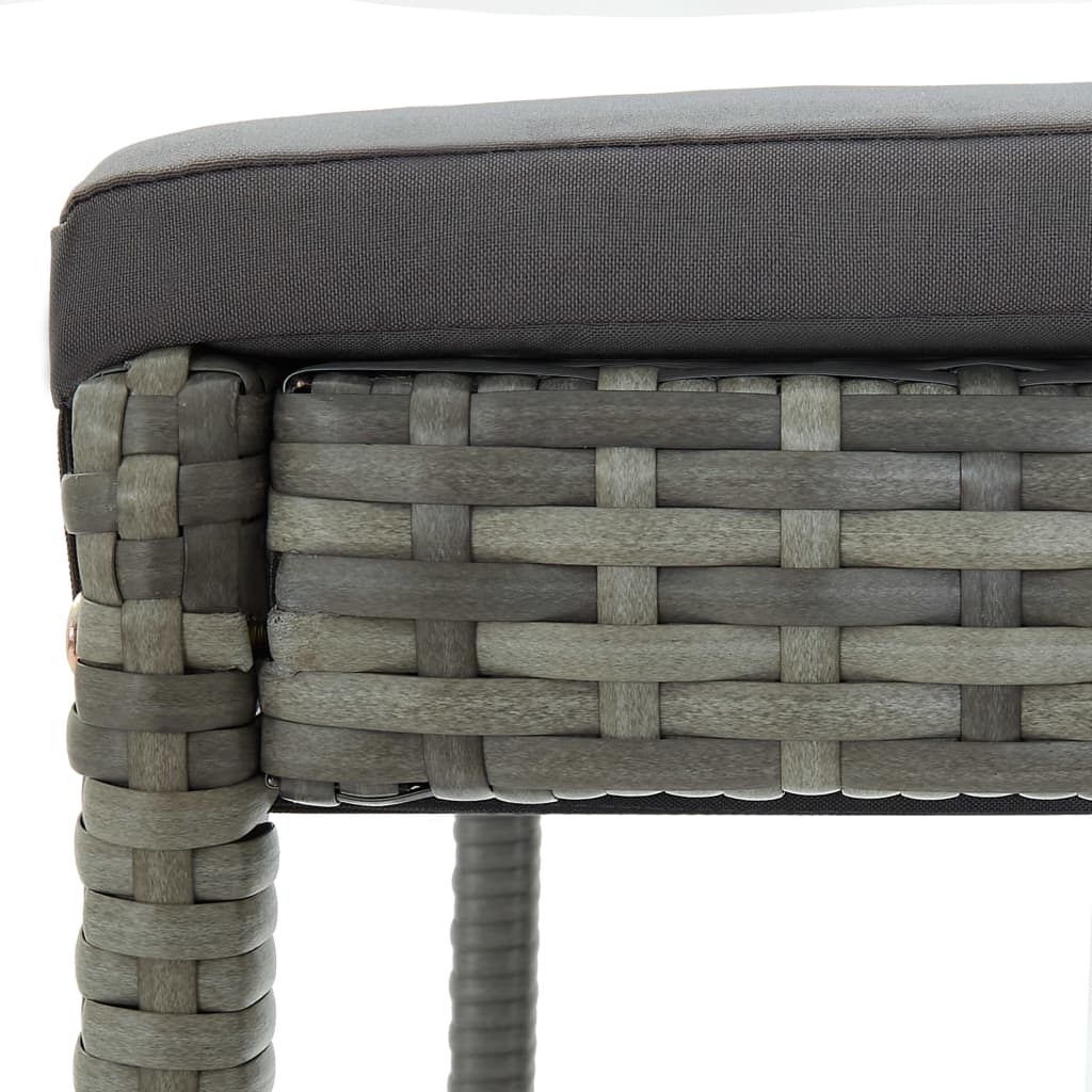 Ensemble De Bar De Jardin 5 Pcs Et Coussins Résine Tressée