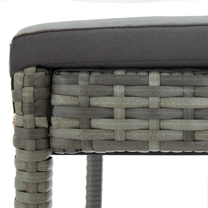 Ensemble De Bar De Jardin 5 Pcs Et Coussins Résine Tressée
