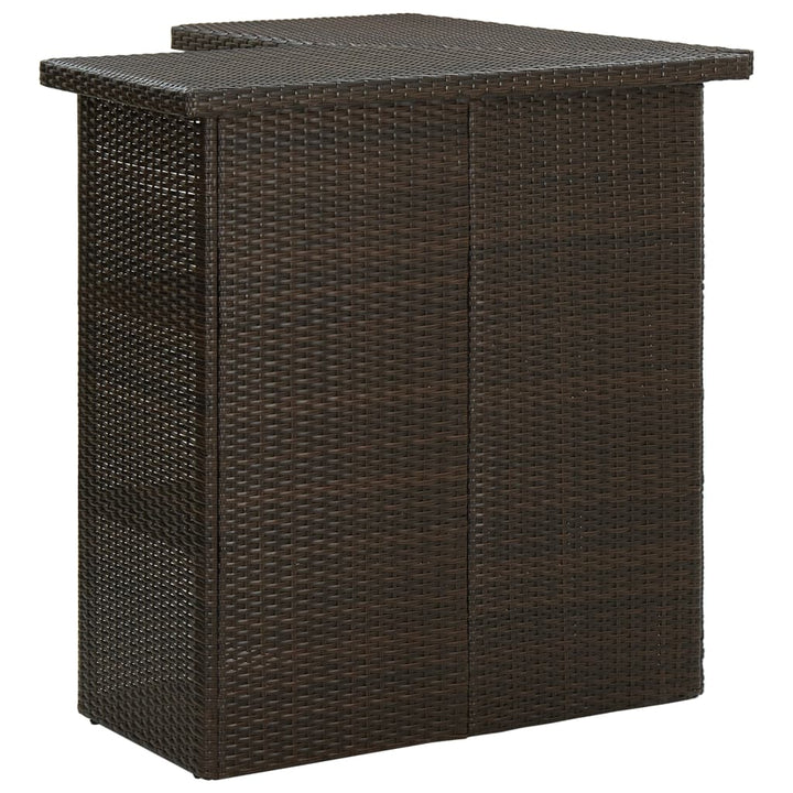 Ensemble De Bar De Jardin 16 Pcs Coussins Résine Tressée