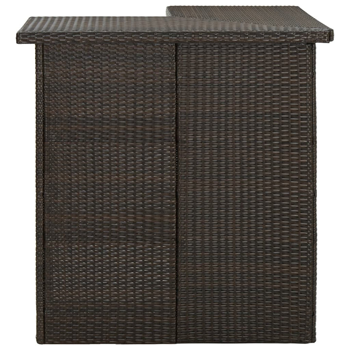 Ensemble De Bar De Jardin 16 Pcs Coussins Résine Tressée