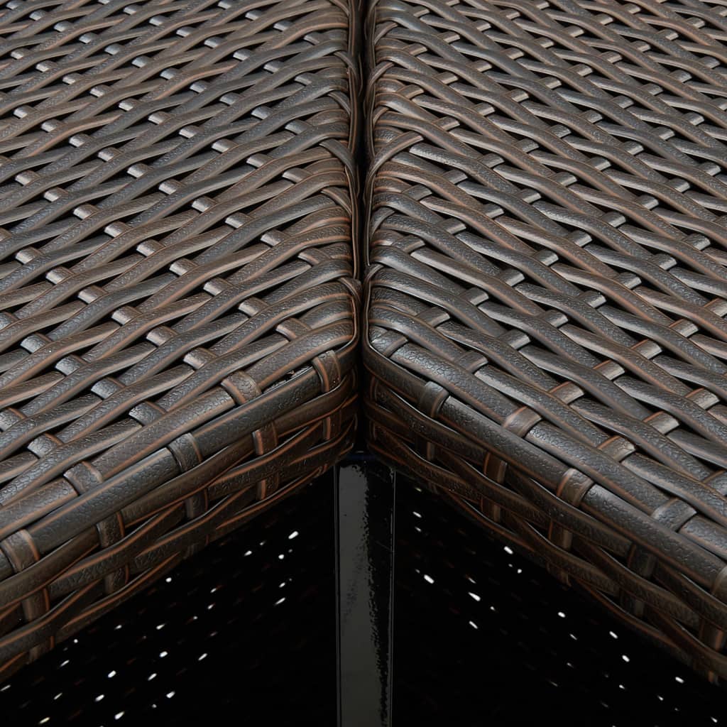 Ensemble De Bar De Jardin 16 Pcs Coussins Résine Tressée