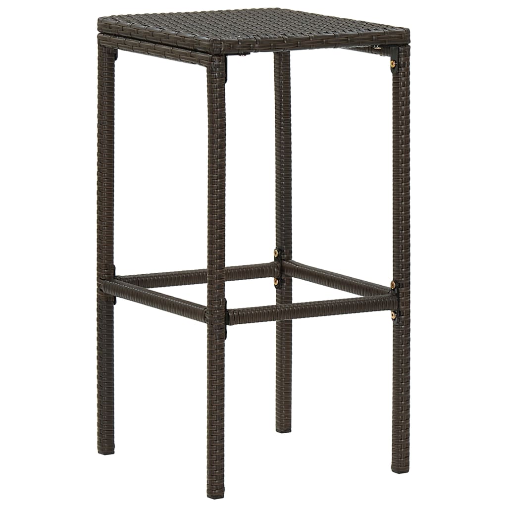 Ensemble De Bar De Jardin 16 Pcs Coussins Résine Tressée