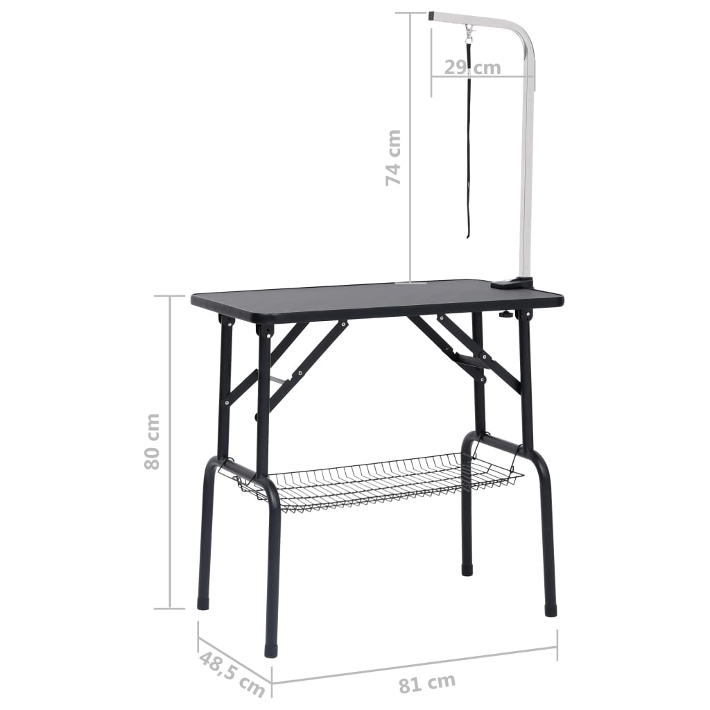 Table De Toilettage Réglable De Chiens Avec 1 Boucle Et Panier