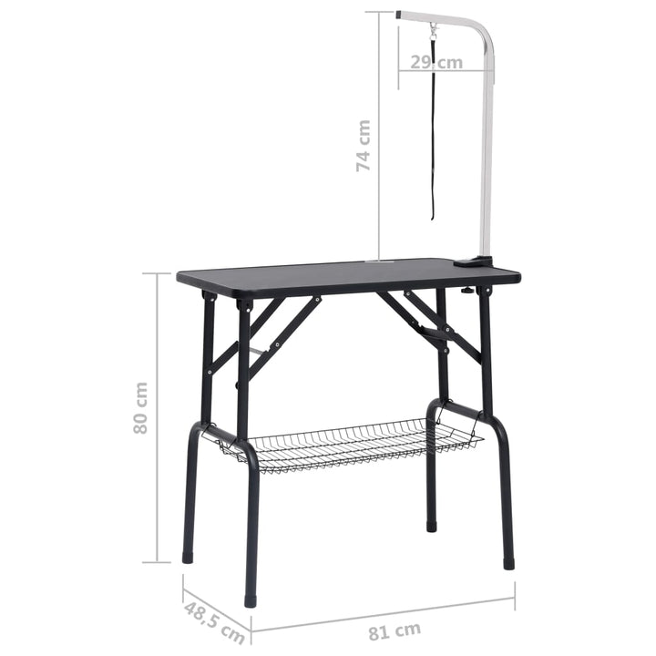Table De Toilettage Réglable De Chiens Avec 1 Boucle Et Panier