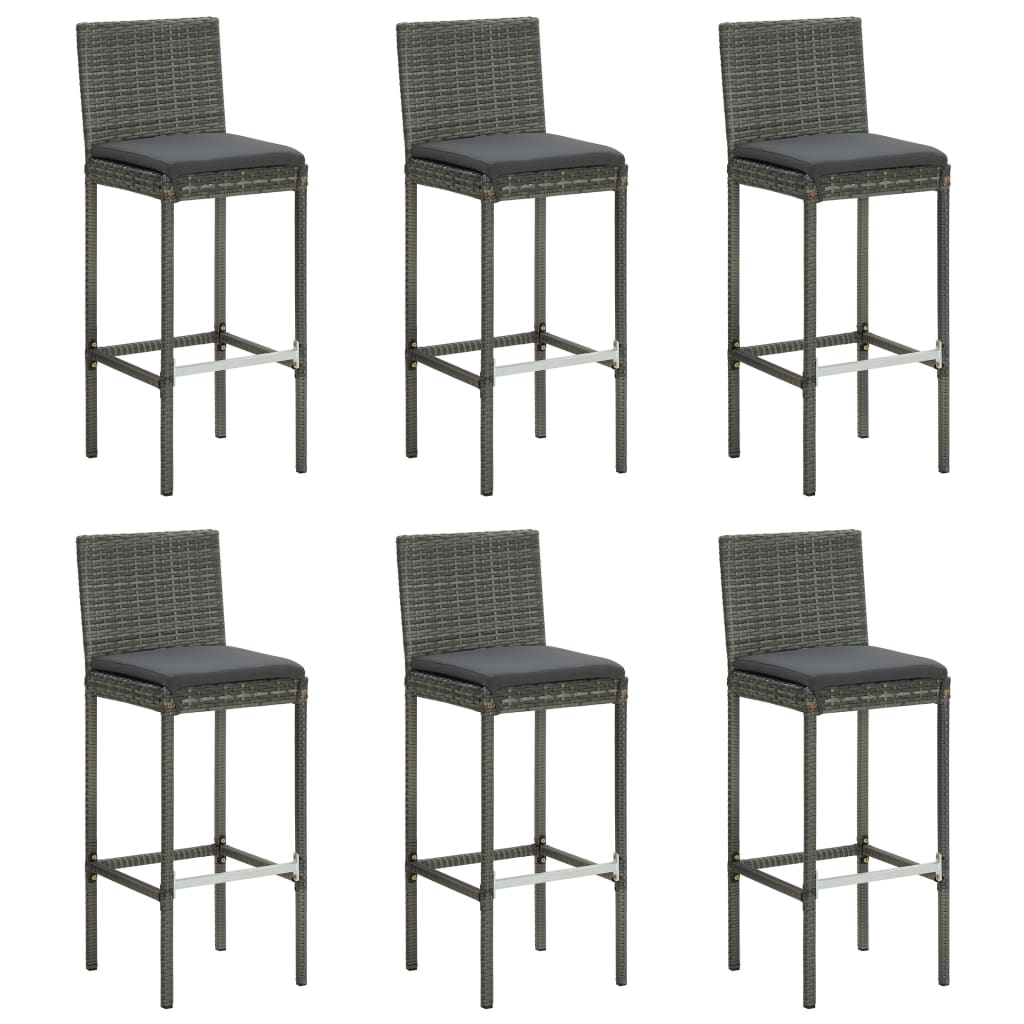 Ensemble De Bar De Jardin 7 Pcs Avec Coussins
