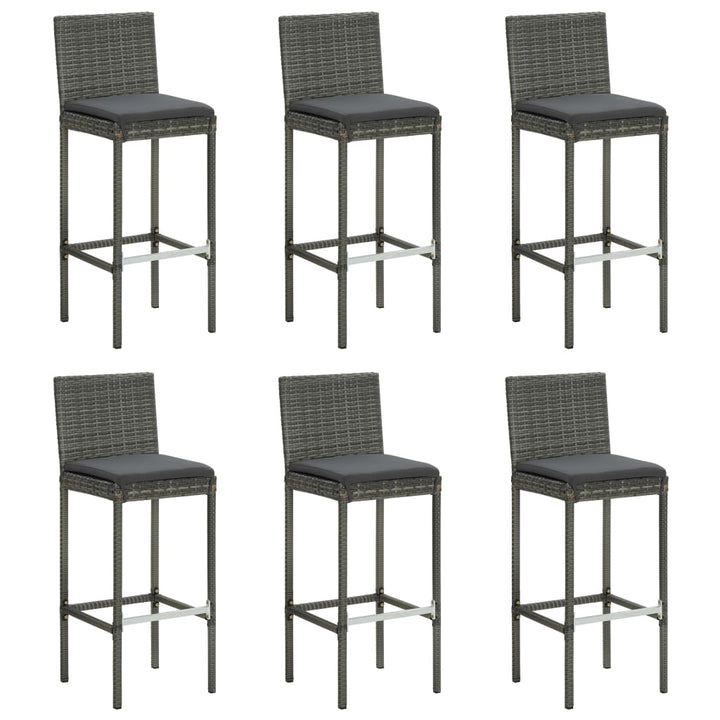 Ensemble De Bar De Jardin 7 Pcs Avec Coussins