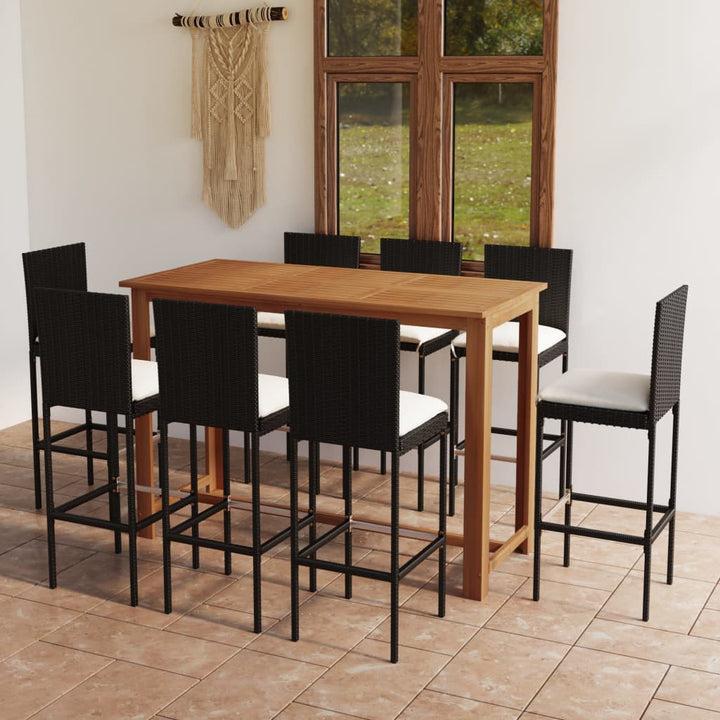 Ensemble De Bar De Jardin 7 Pcs Avec Coussins