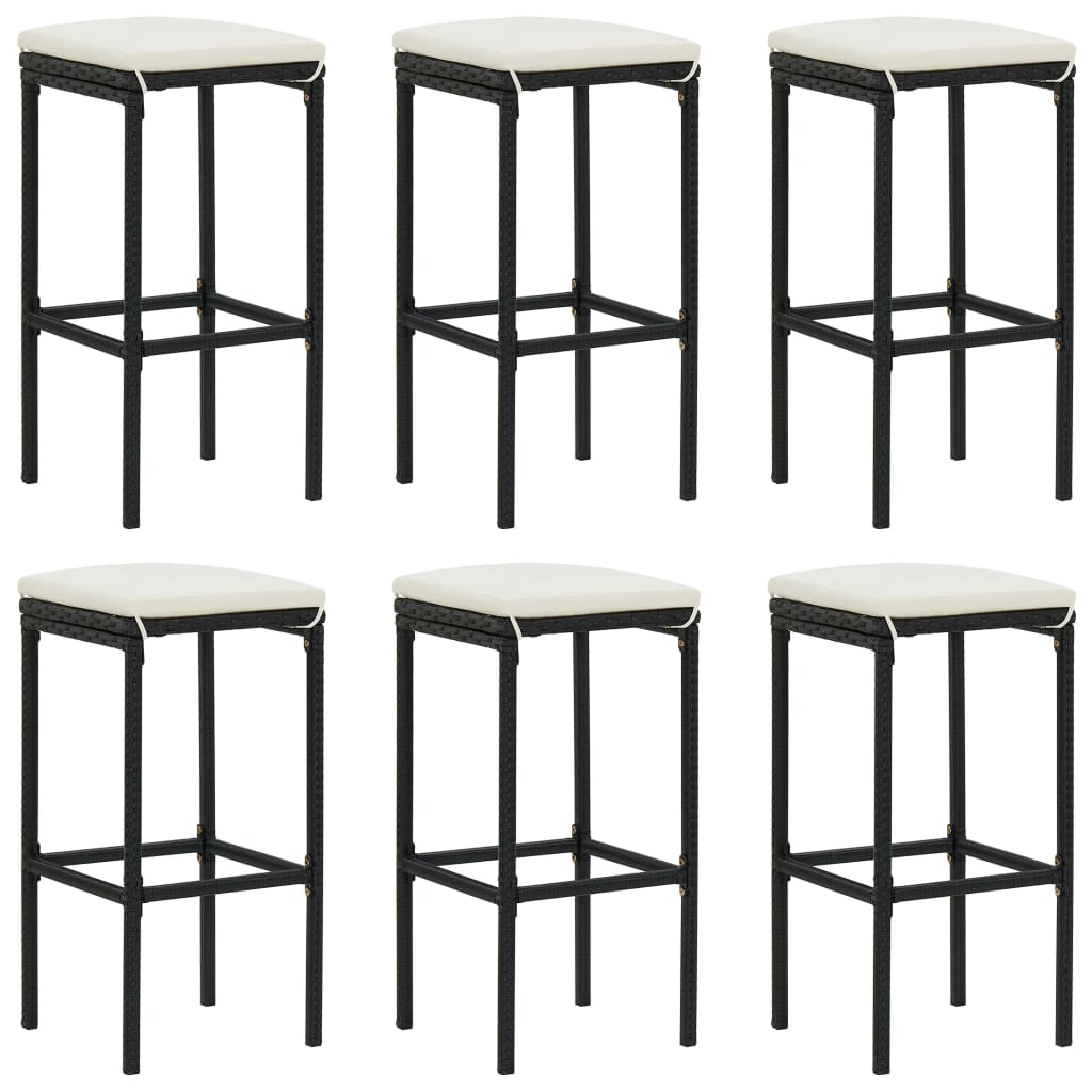 Ensemble De Bar De Jardin Avec Coussins 7 Pcs