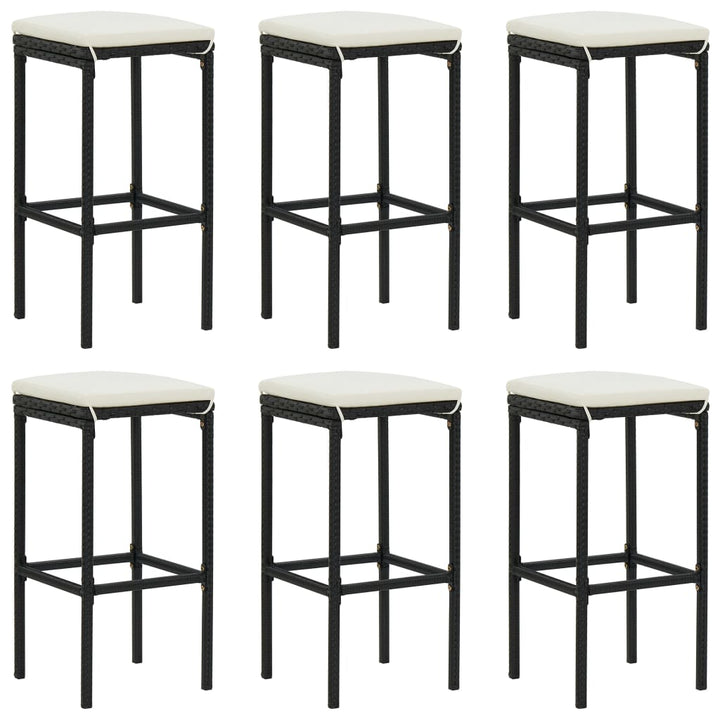 Ensemble De Bar De Jardin Avec Coussins 7 Pcs