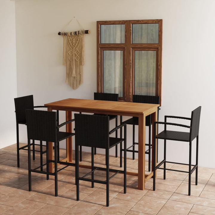 Ensemble De Bar De Jardin 7 Pcs