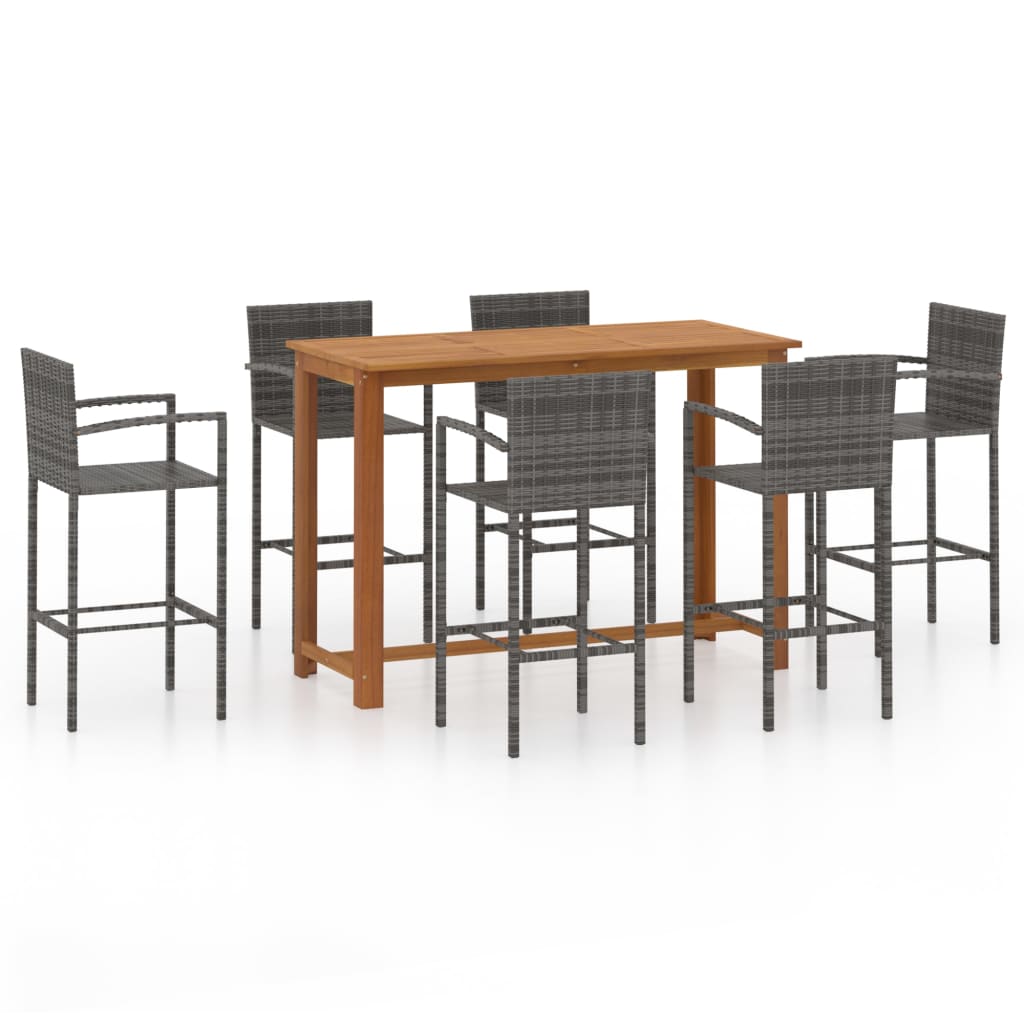 Ensemble De Bar De Jardin 7 Pcs
