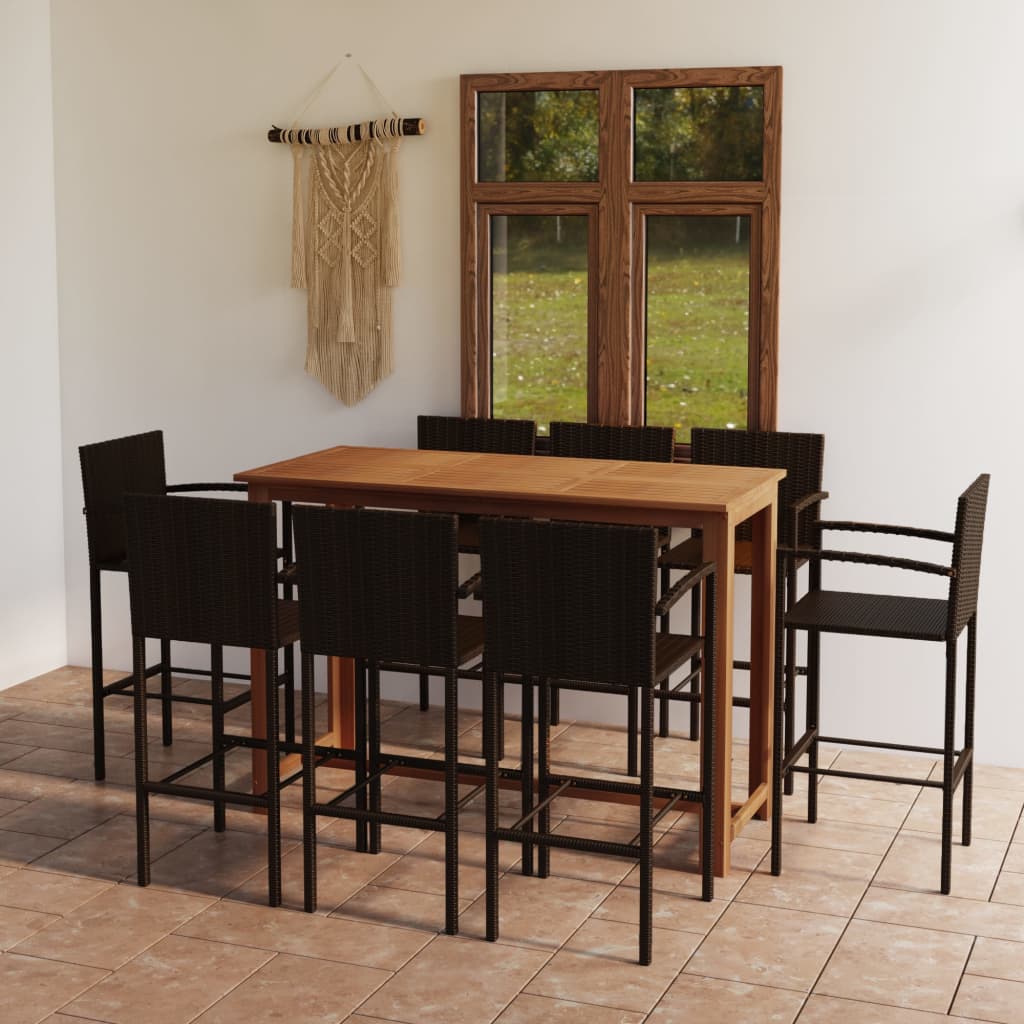 Ensemble De Bar De Jardin 7 Pcs