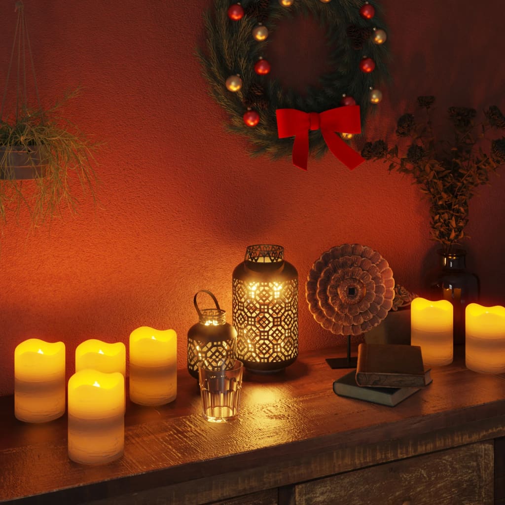 Bougies À Led Sans Flamme 24 Pcs Avec Télécommande Blanc Chaud