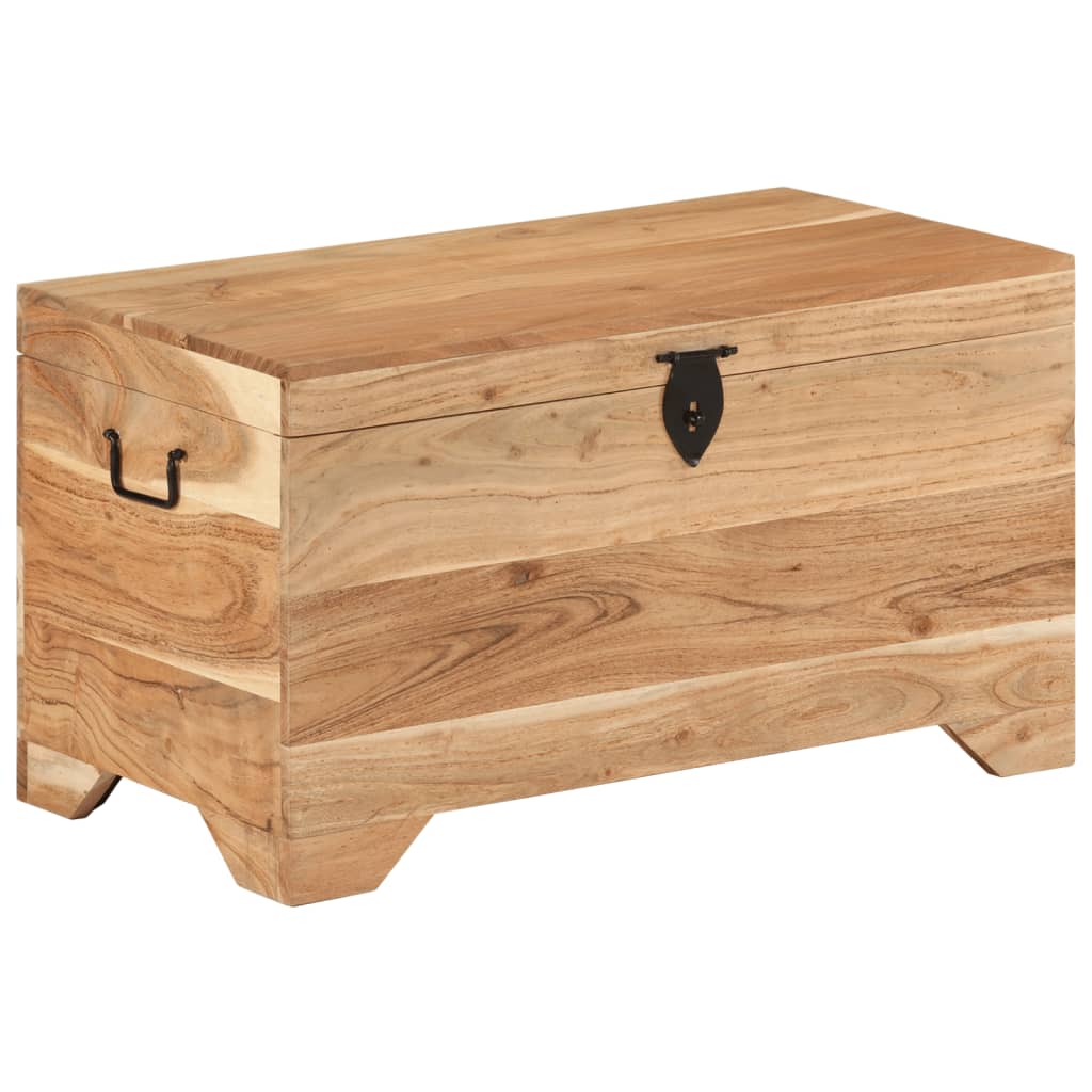 Coffre De Rangement Bois D'acacia Solide