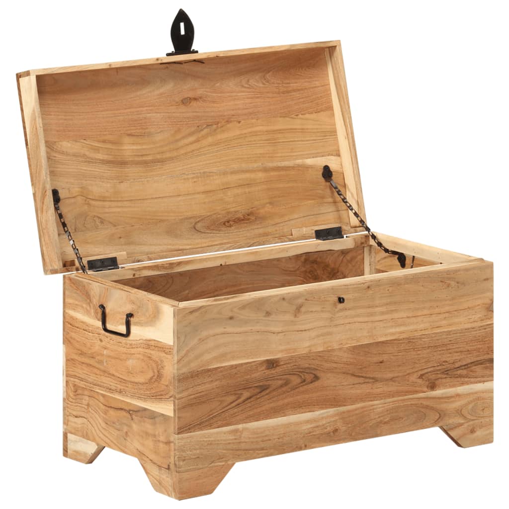 Coffre De Rangement Bois D'acacia Solide
