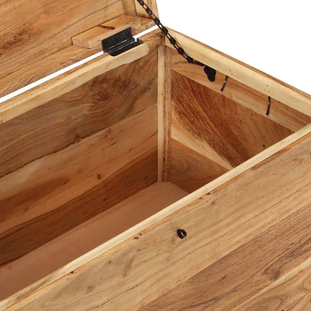 Coffre De Rangement Bois D'acacia Solide