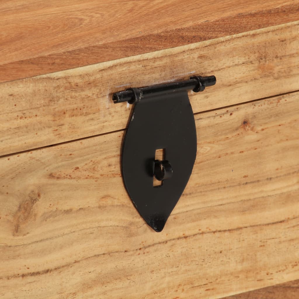 Coffre De Rangement Bois D'acacia Solide