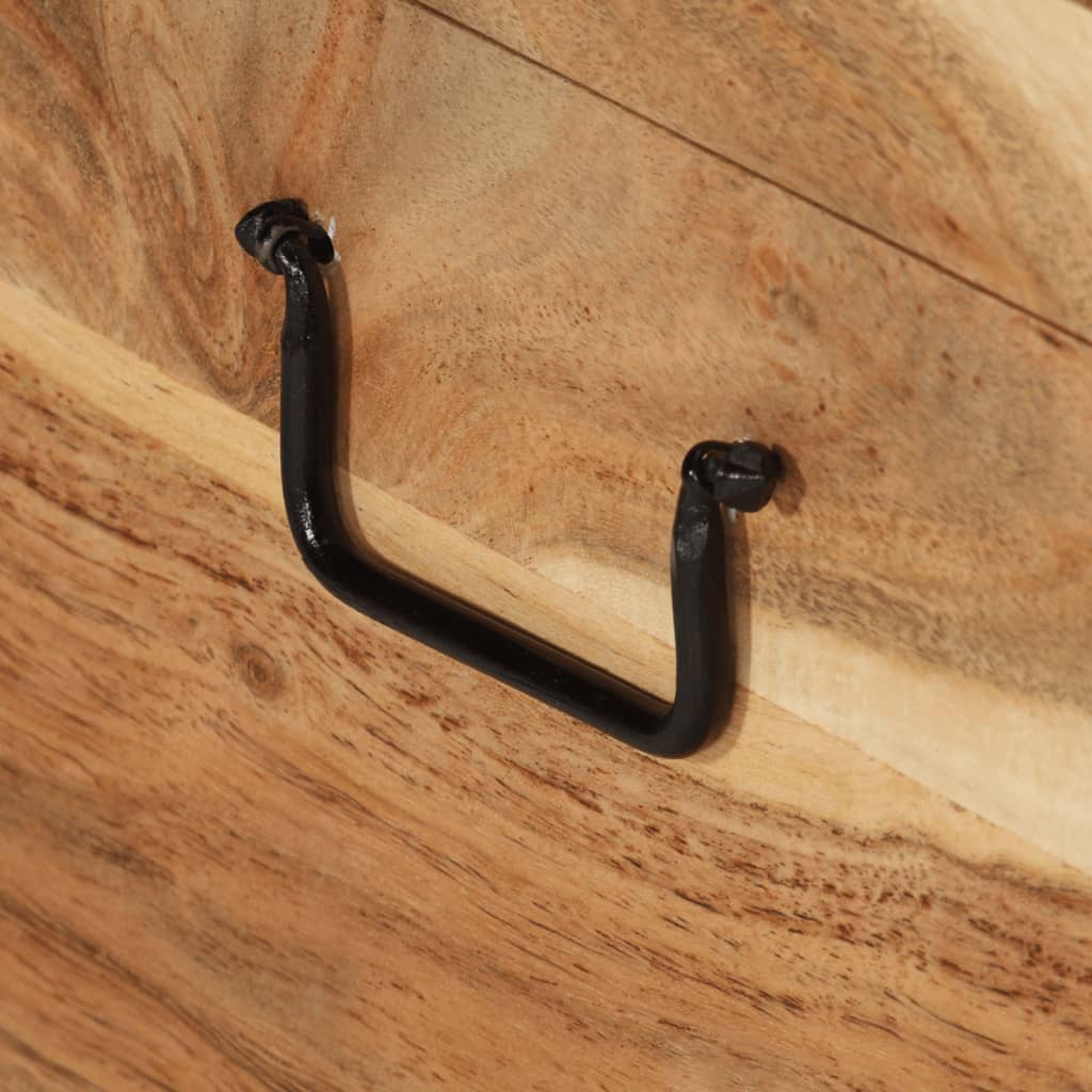 Coffre De Rangement Bois D'acacia Solide