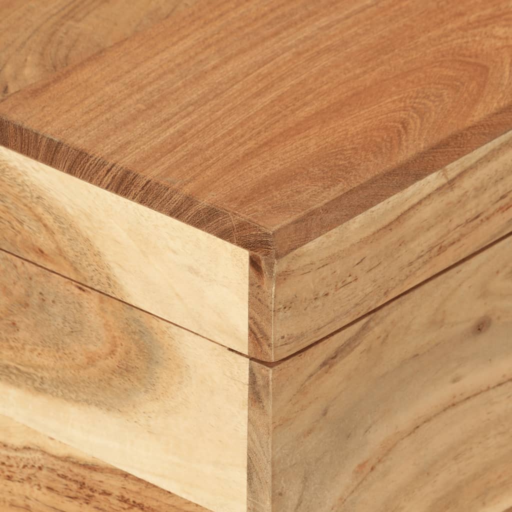 Coffre De Rangement Bois D'acacia Solide