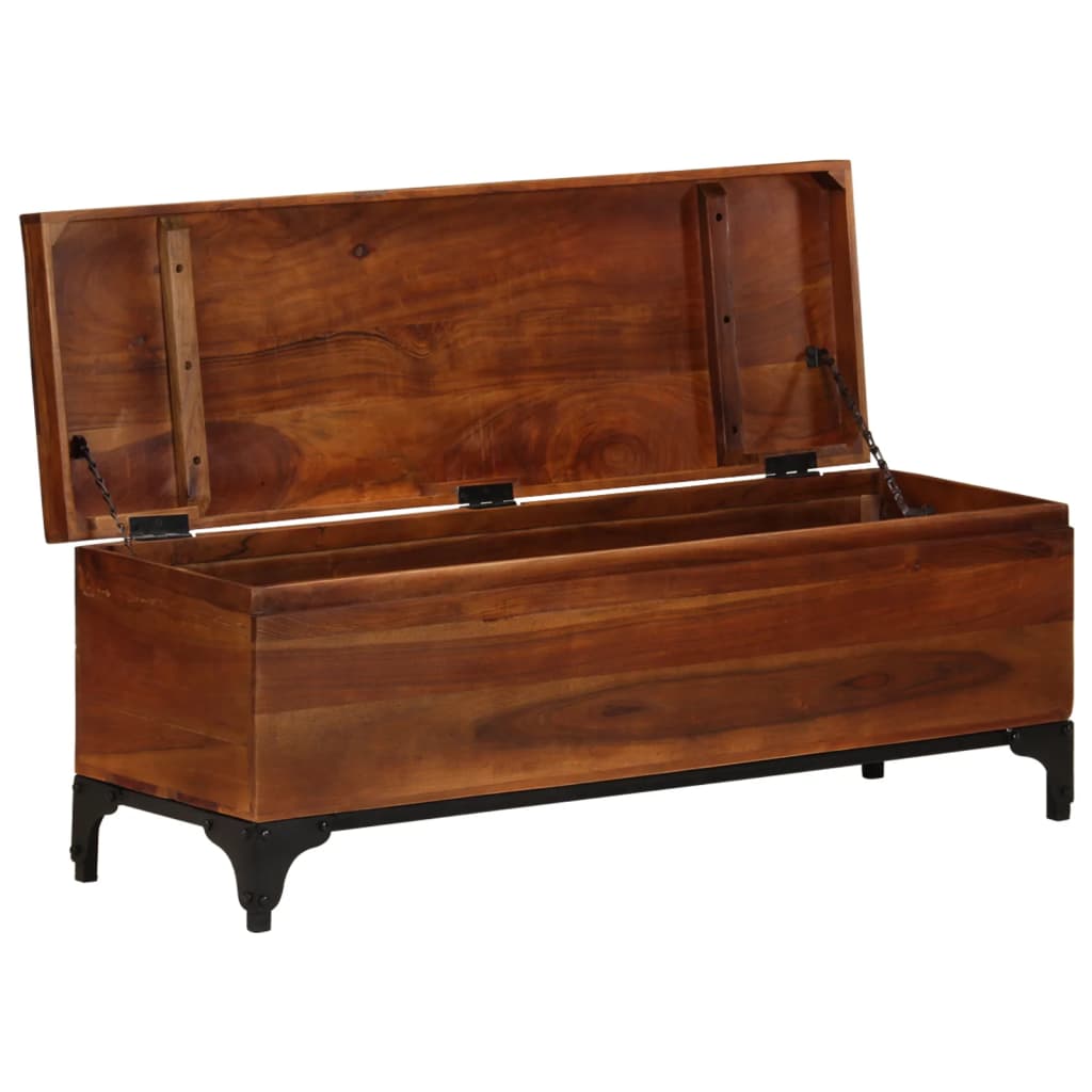Coffre De Rangement 110X35X41 Cm Bois D'acacia Solide