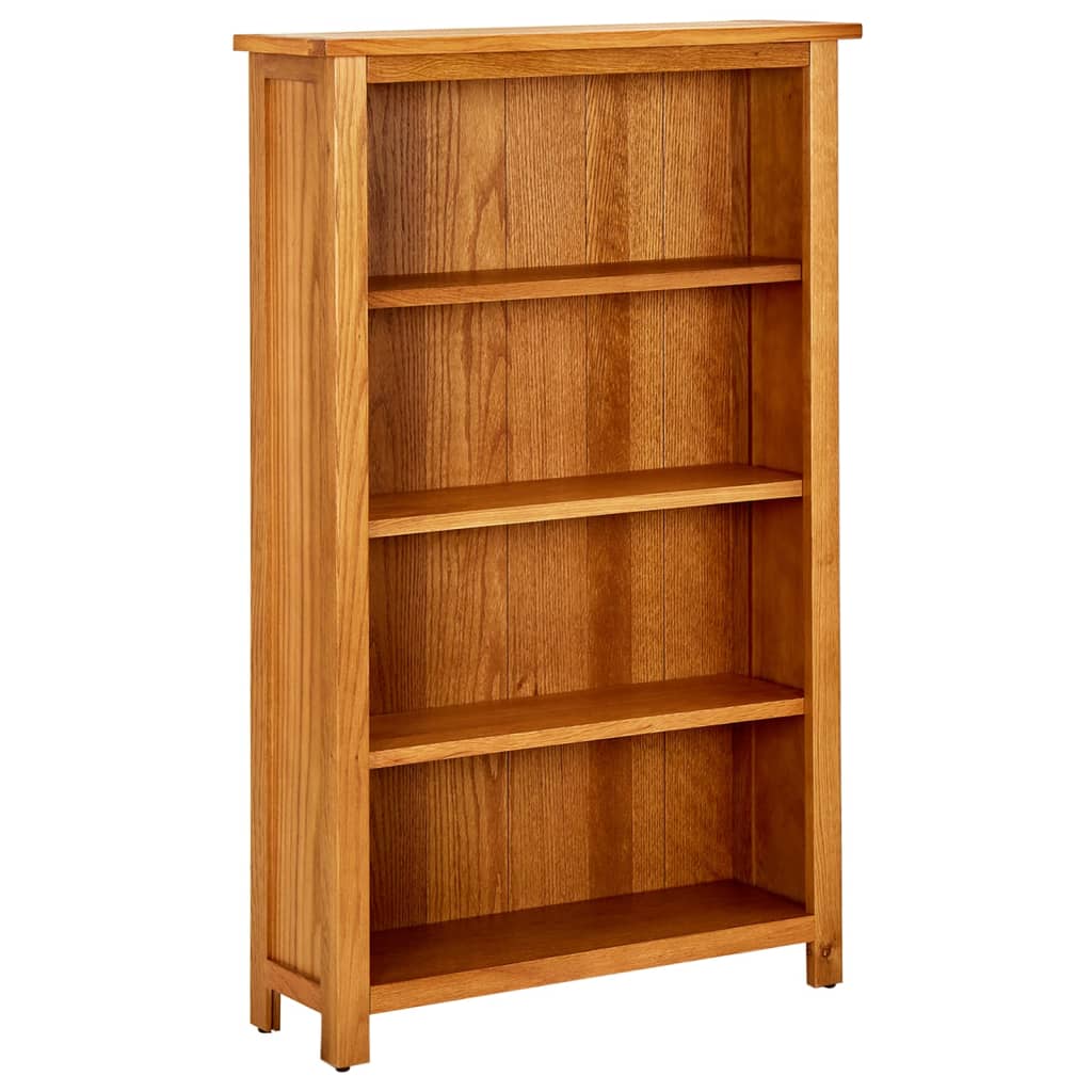 Bibliothèque À 7 Niveaux 90X22,5X200 Cm Bois De Chêne Massif