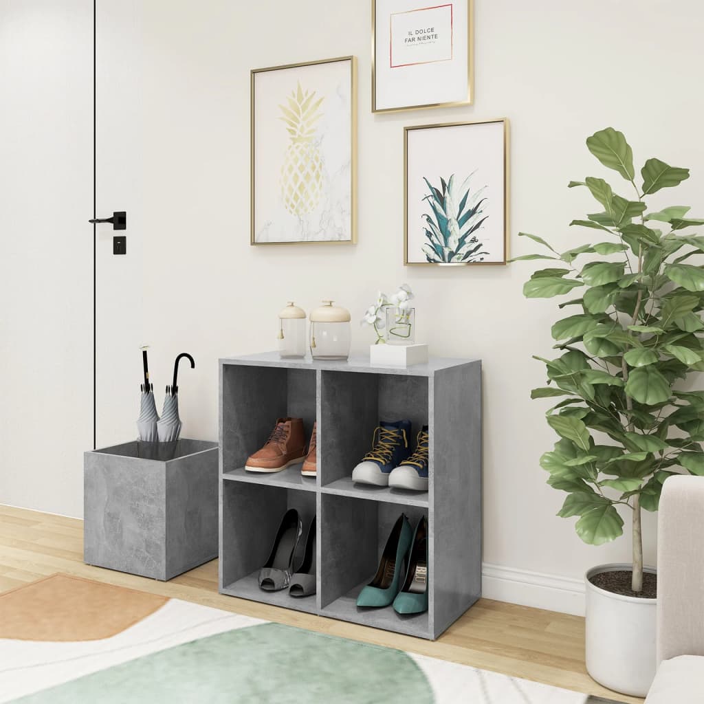 Armoire À Chaussures Entrée Blanc Chêne Sonoma Bois Ingénierie