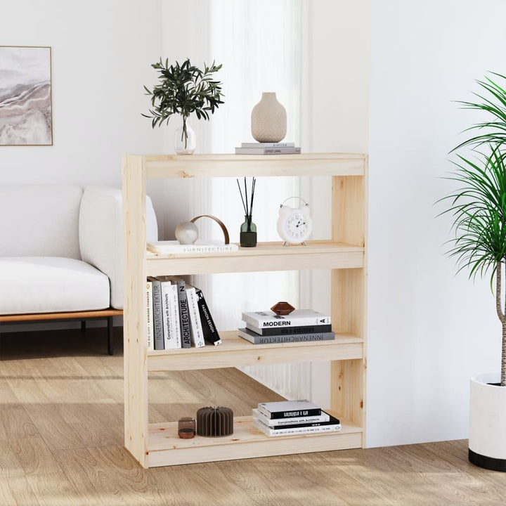 Bibliothèque/Séparateur De Pièce 80X30X167,4 Cm Pin Massif