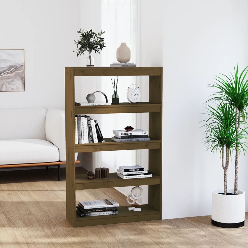 Bibliothèque/Séparateur De Pièce 80X30X167,4 Cm Pin Massif