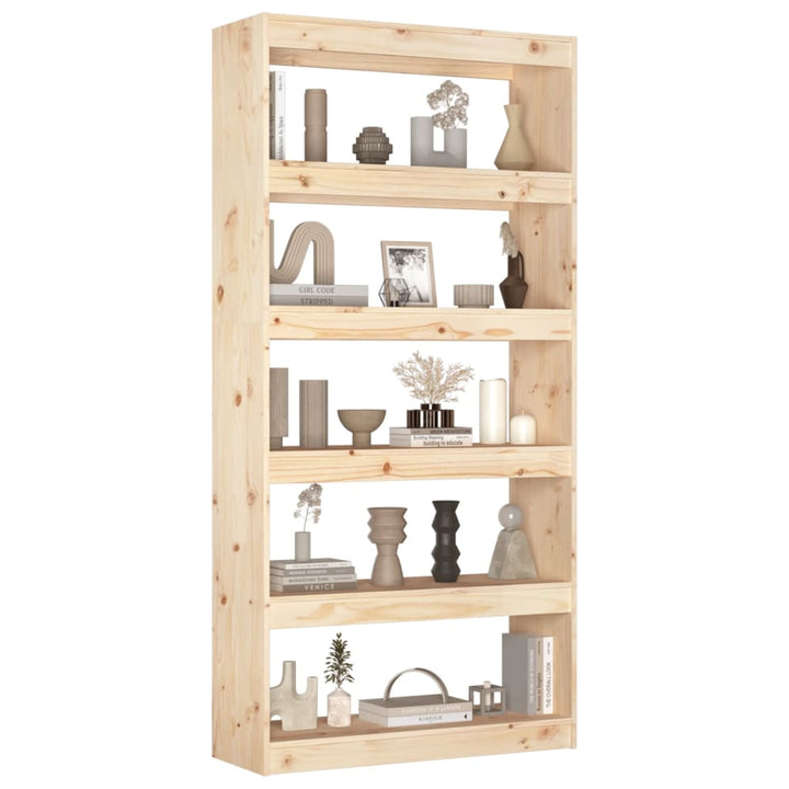 Bibliothèque/Séparateur De Pièce 80X30X167,4 Cm Pin Massif