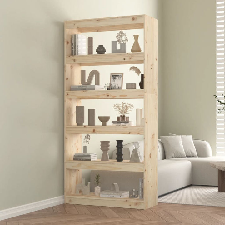 Bibliothèque/Séparateur De Pièce 80X30X167,4 Cm Pin Massif