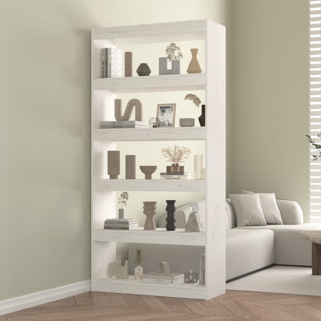 Bibliothèque/Séparateur De Pièce 80X30X167,4 Cm Pin Massif