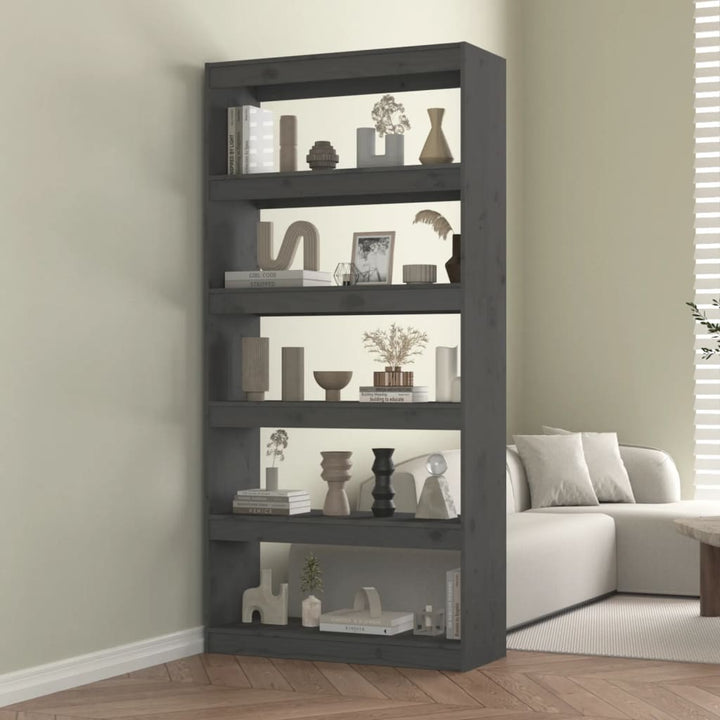 Bibliothèque/Séparateur De Pièce 80X30X167,4 Cm Pin Massif