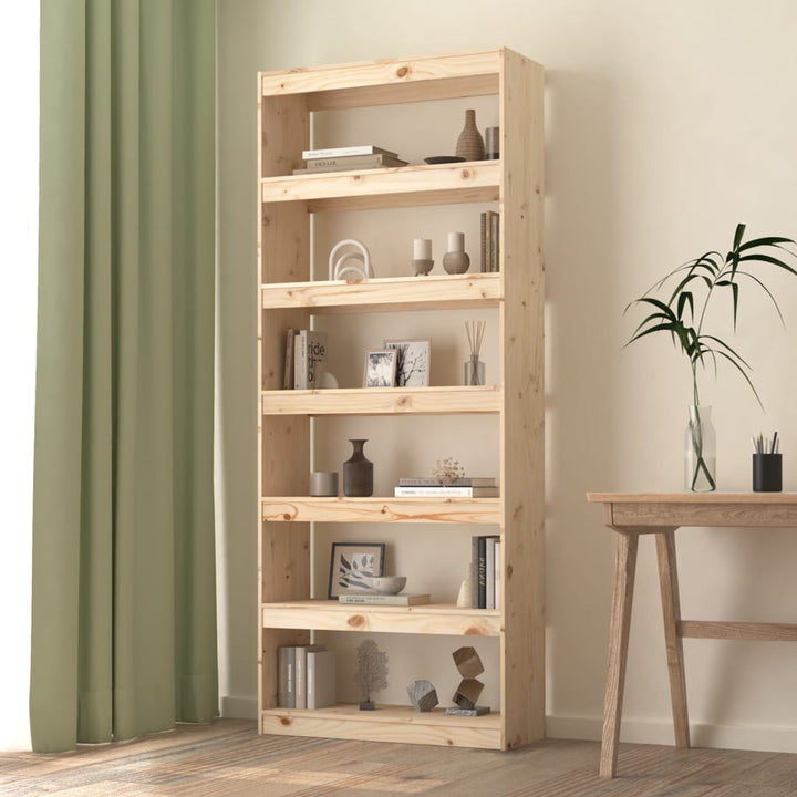 Bibliothèque/Séparateur De Pièce 80X30X167,4 Cm Pin Massif