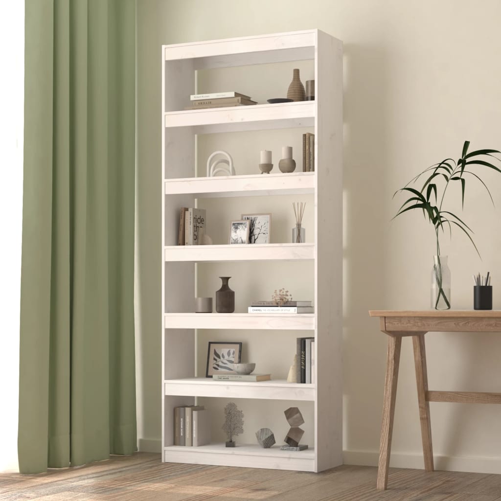 Bibliothèque/Séparateur De Pièce 80X30X167,4 Cm Pin Massif