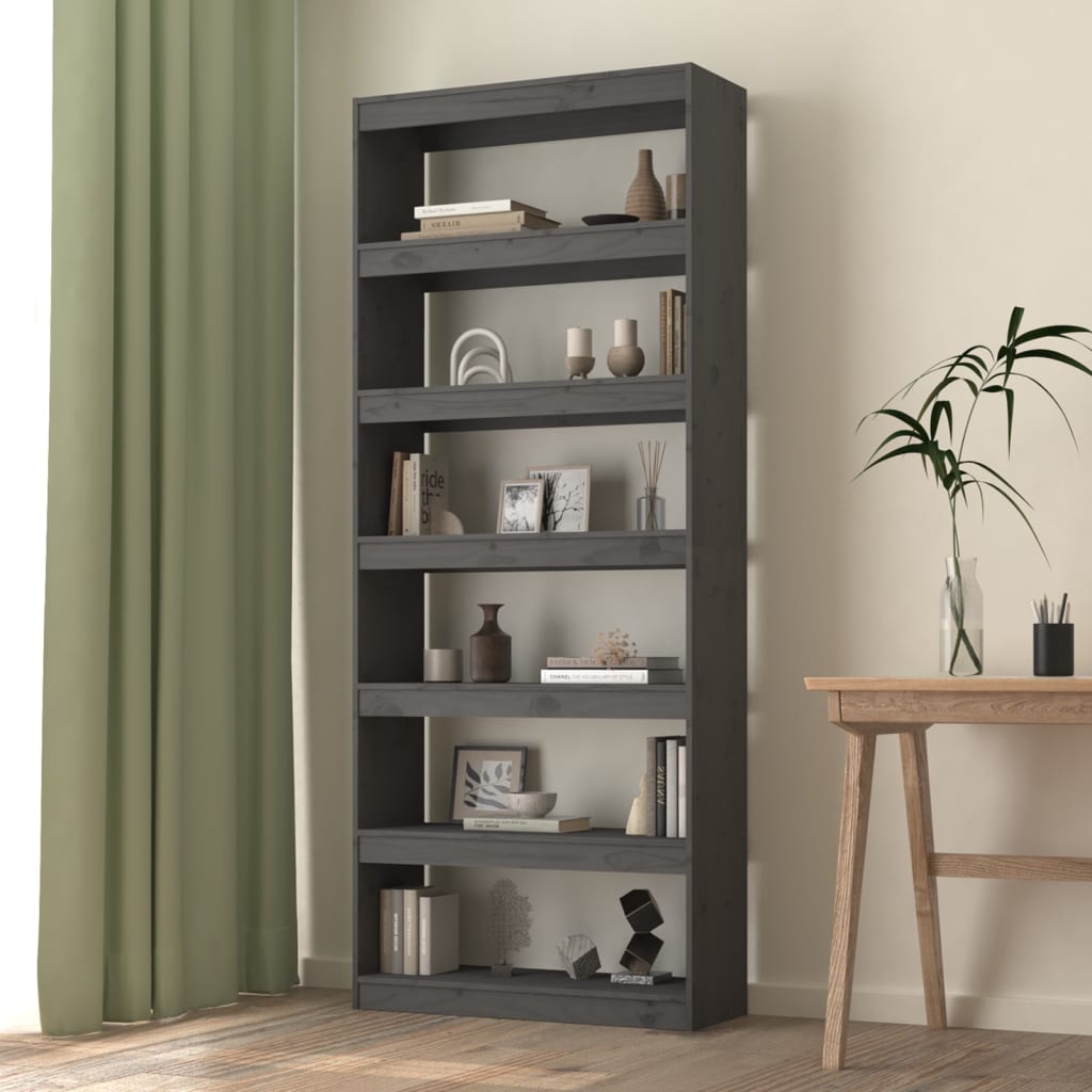 Bibliothèque/Séparateur De Pièce 80X30X167,4 Cm Pin Massif