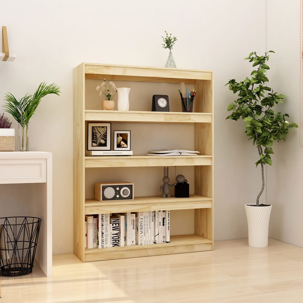 Bibliothèque/Séparateur De Pièce 100X30X Pin Massif Naturel