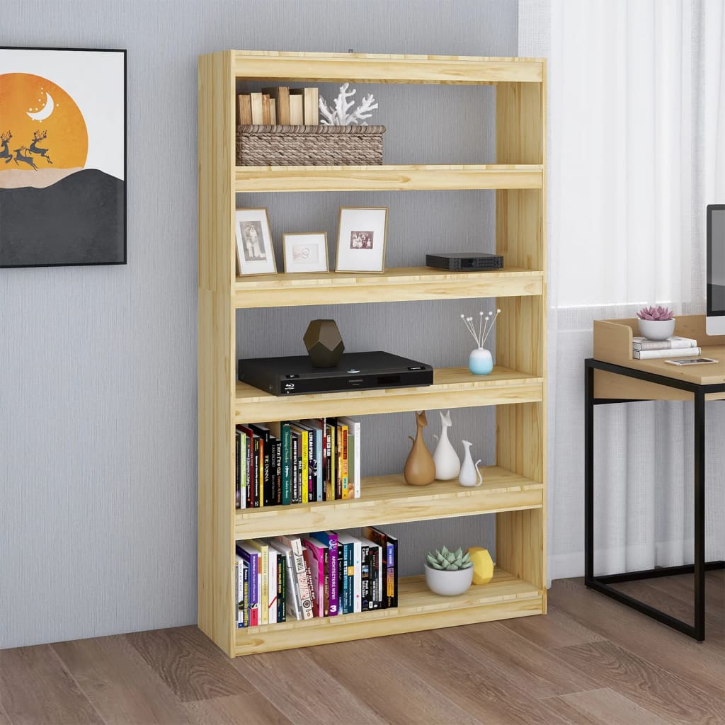 Bibliothèque/Séparateur De Pièce 100X30X Pin Massif Naturel