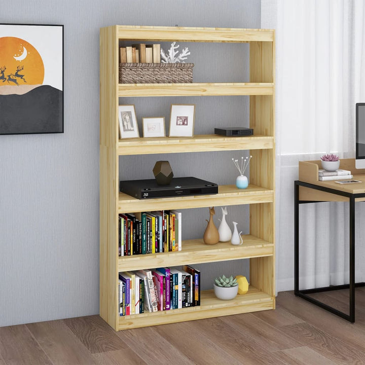 Bibliothèque/Séparateur De Pièce 100X30X Pin Massif Naturel