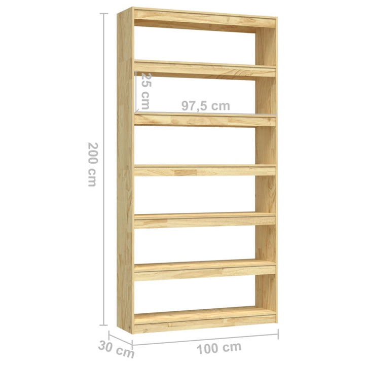 Bibliothèque/Séparateur De Pièce 100X30X Pin Massif Naturel