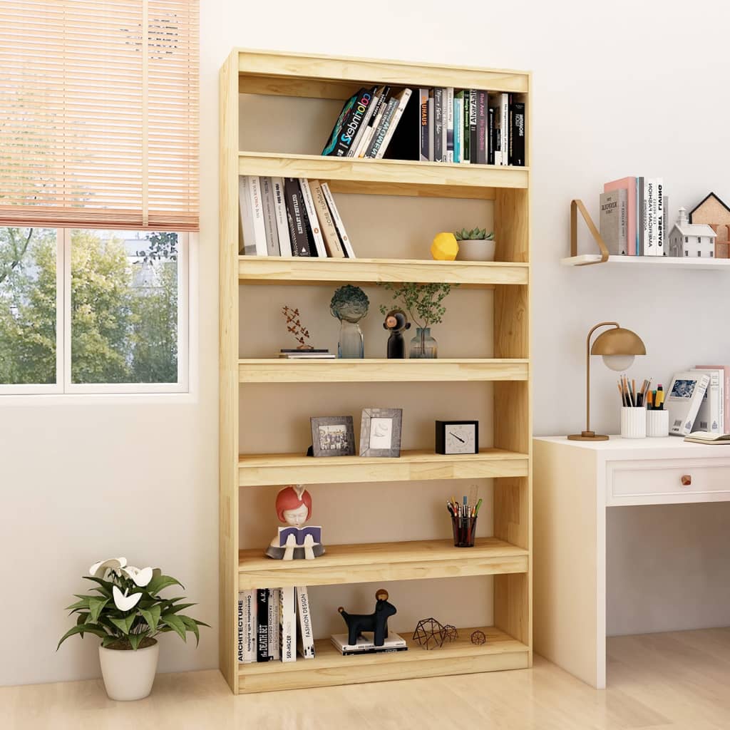 Bibliothèque/Séparateur De Pièce 100X30X Pin Massif Naturel